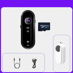 HD Pocket Action Camera with WiFi, Anti-Shake, Waterproof Case for Helmet/Bicycle With 16GB card