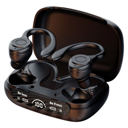 Bluetooth Headset 5.3 Wireless Earbuds with Earhooks，Wireless Earbuds Sport